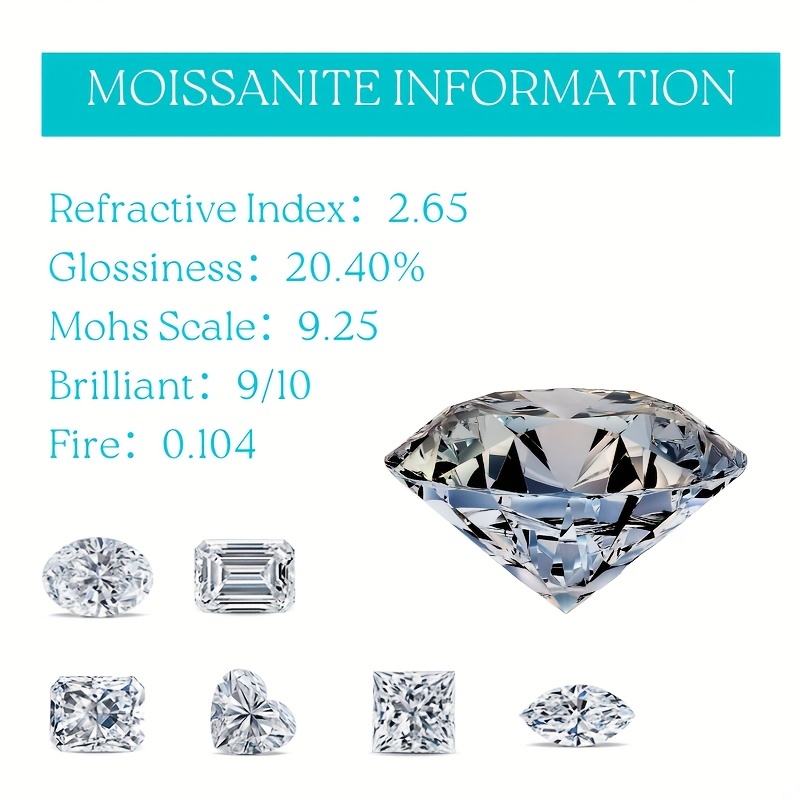 Colorless 0.5-5CT Round VVS1 Loose Diamond Moissanite for Jewelry Making